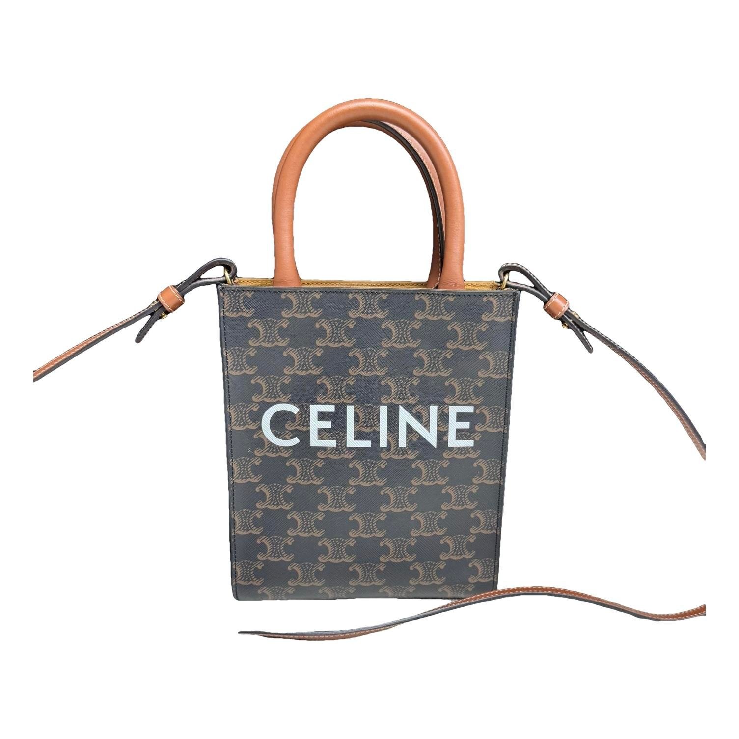 Cabas Vertical leather tote