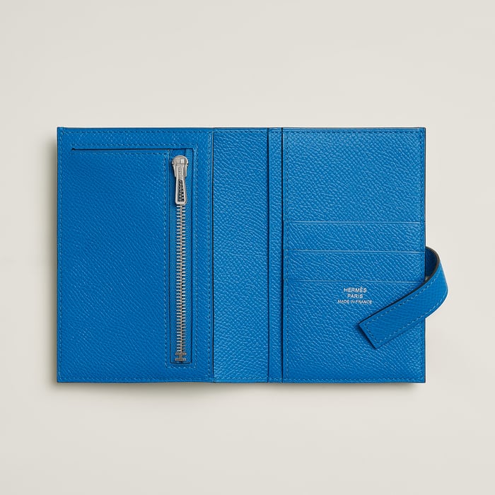 Bleu Zanzibar New H Passant Compact Wallet
