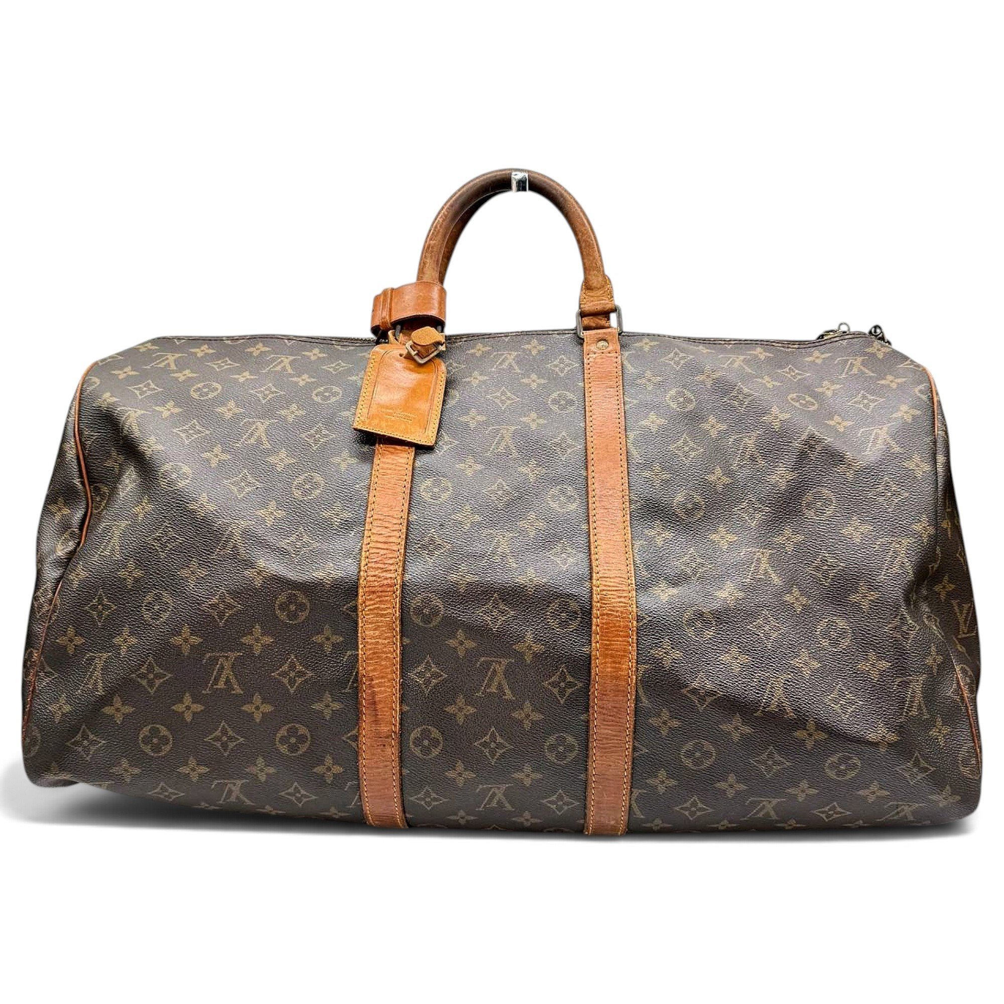 Keepall leather travel bag