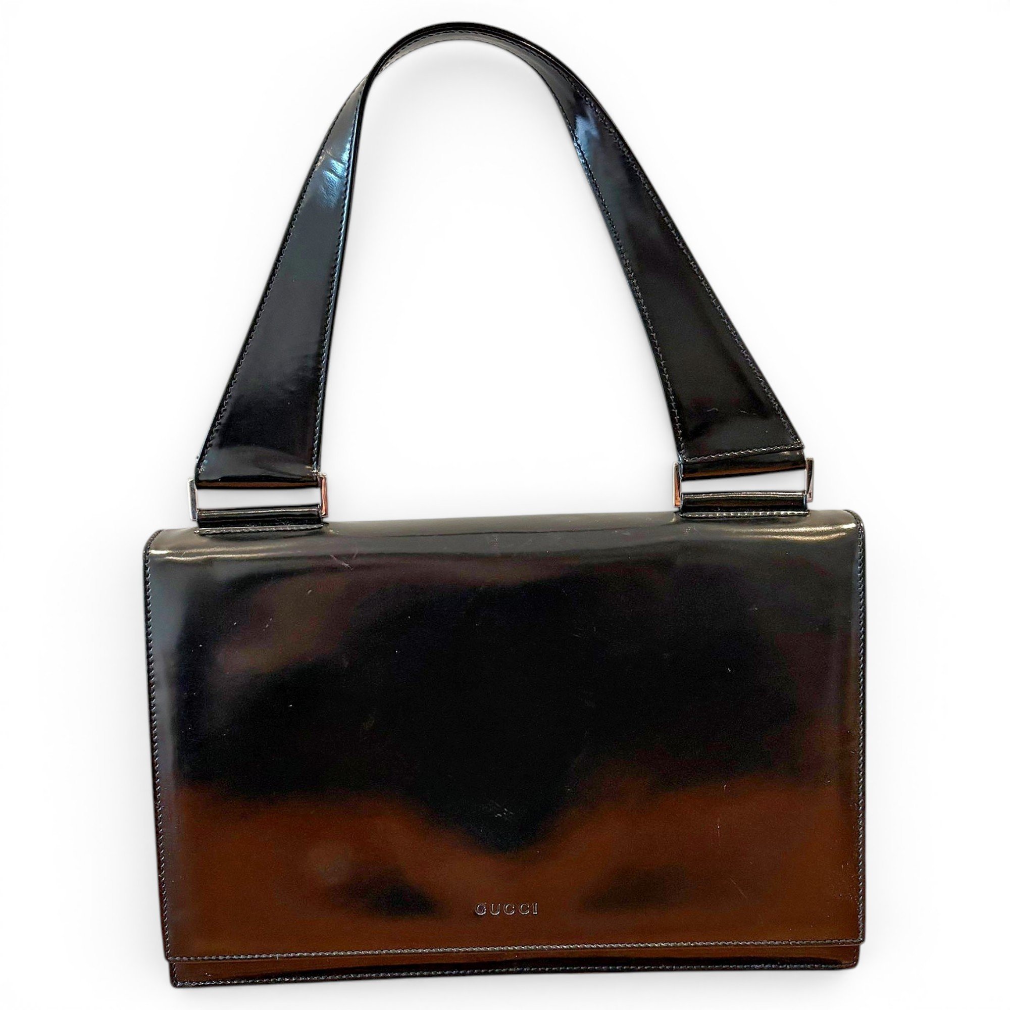 Patent leather handbag
