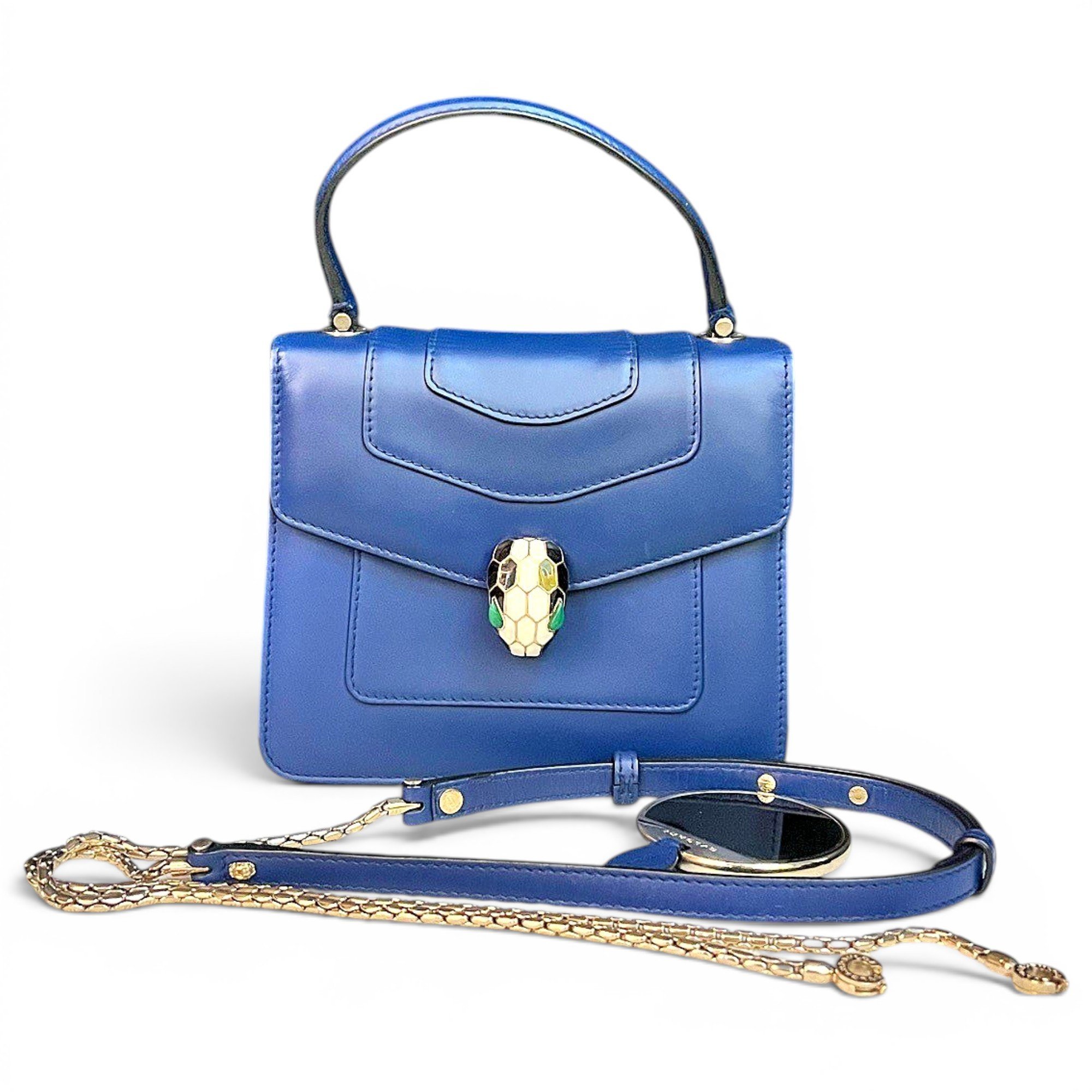 Serpenti leather handbag