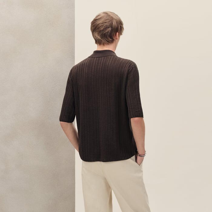Café Short-sleeve Straight Cut Shirt