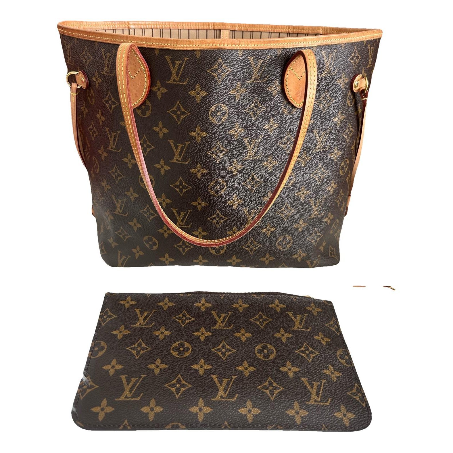 Louis Vuitton Neverfull leather handbag