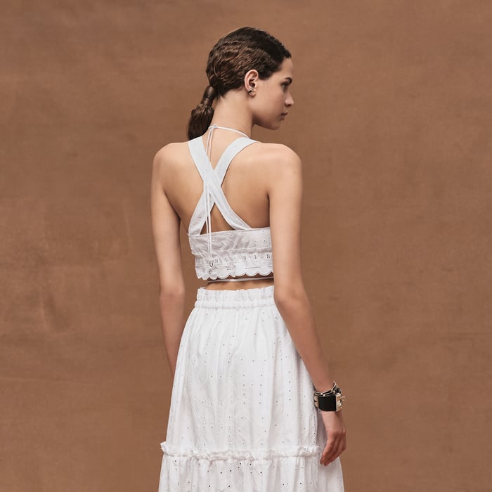 Blanc Embroidered Bra