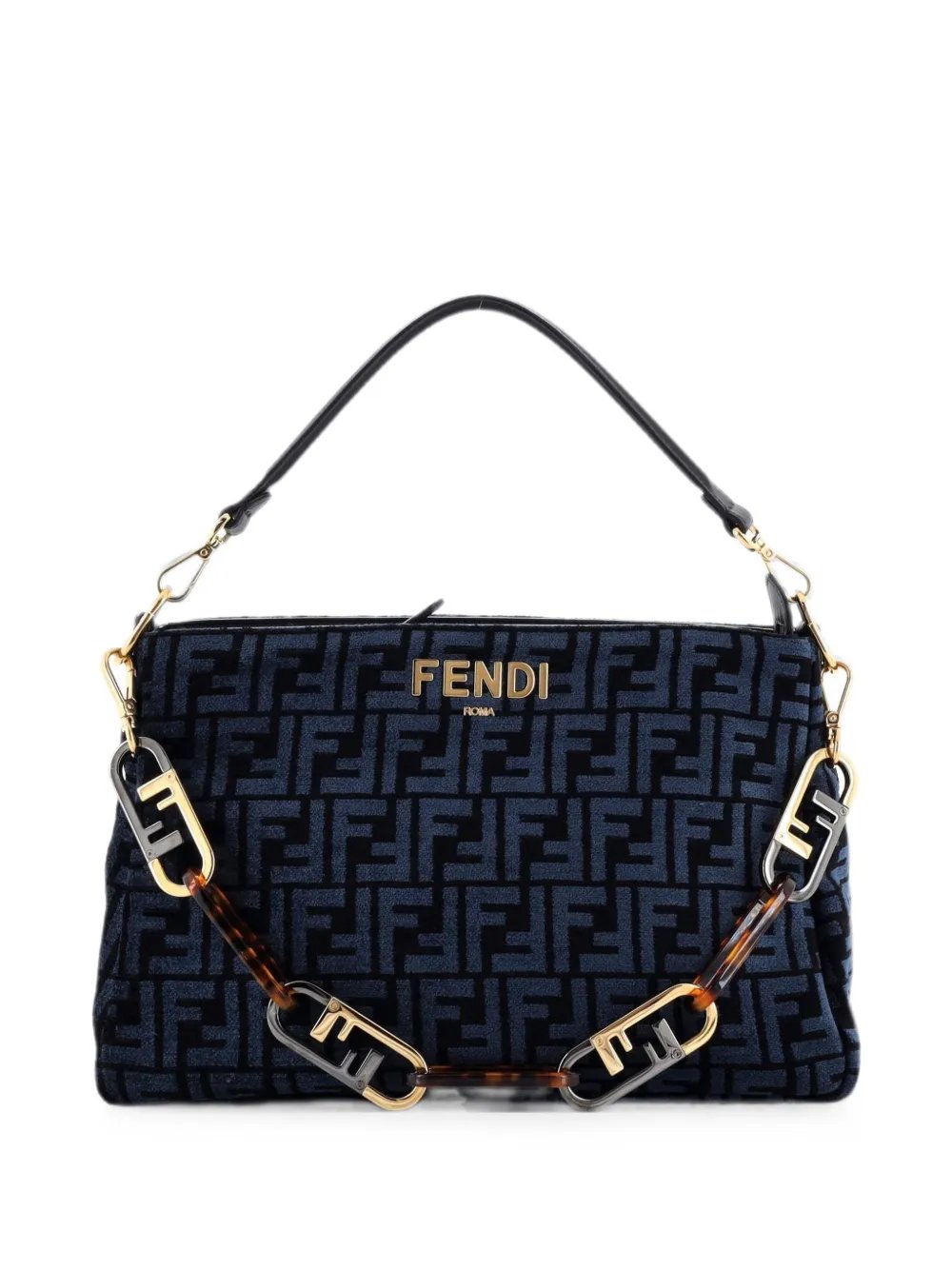 O'Lock Zip Shoulder Bag Zucca Chenille hobo bag