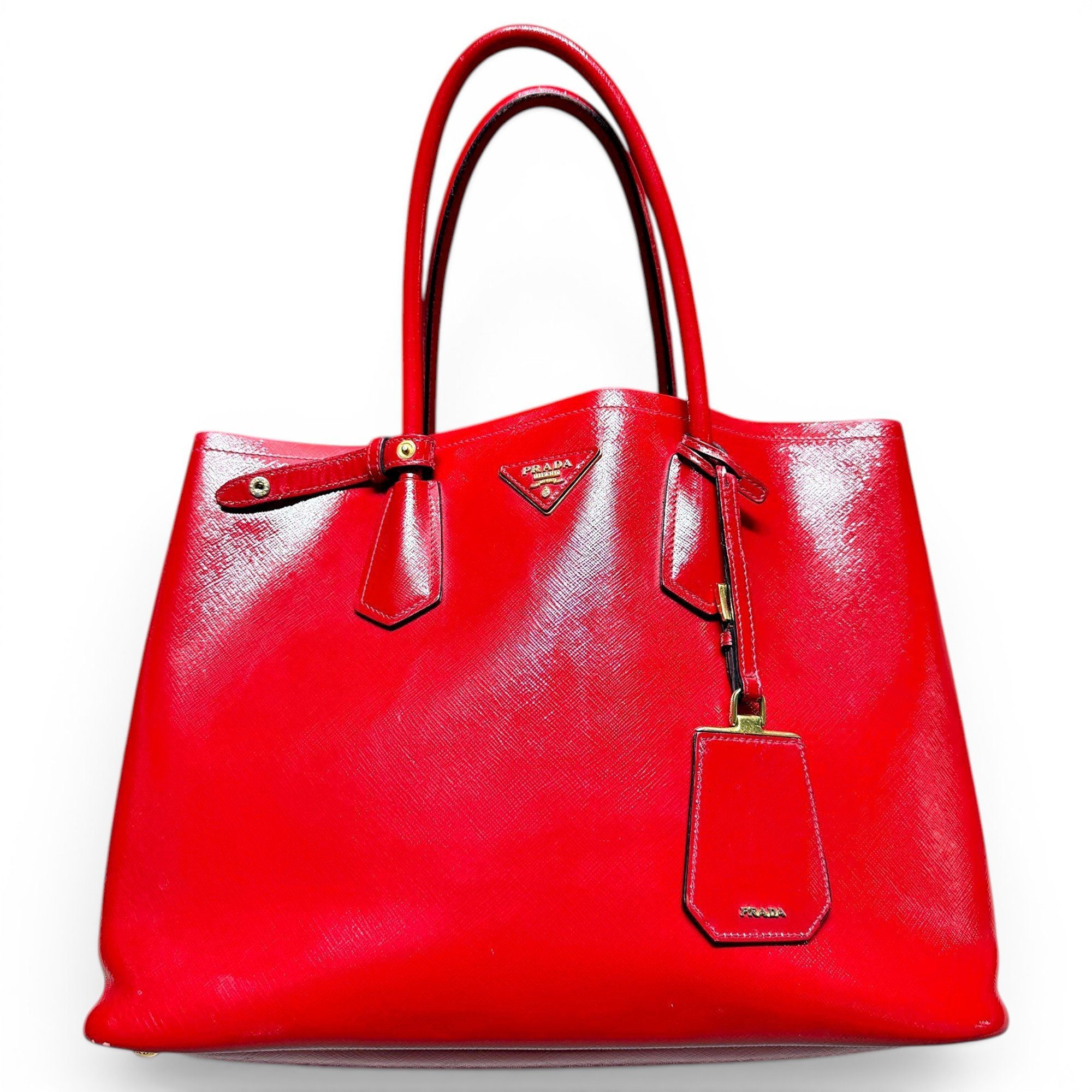 Patent leather handbag