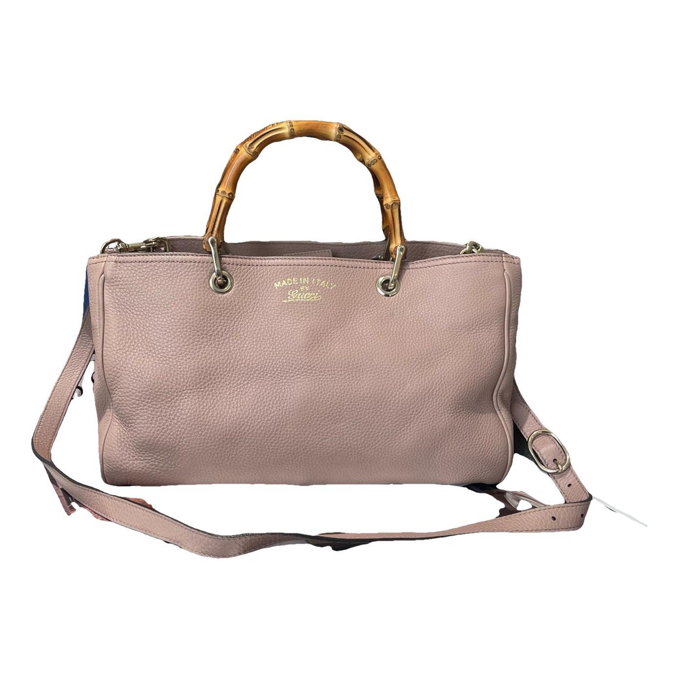 Bamboo Shopper leather handbag