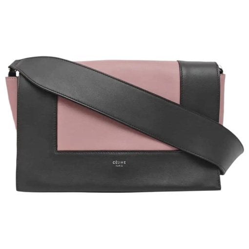 Frame leather handbag