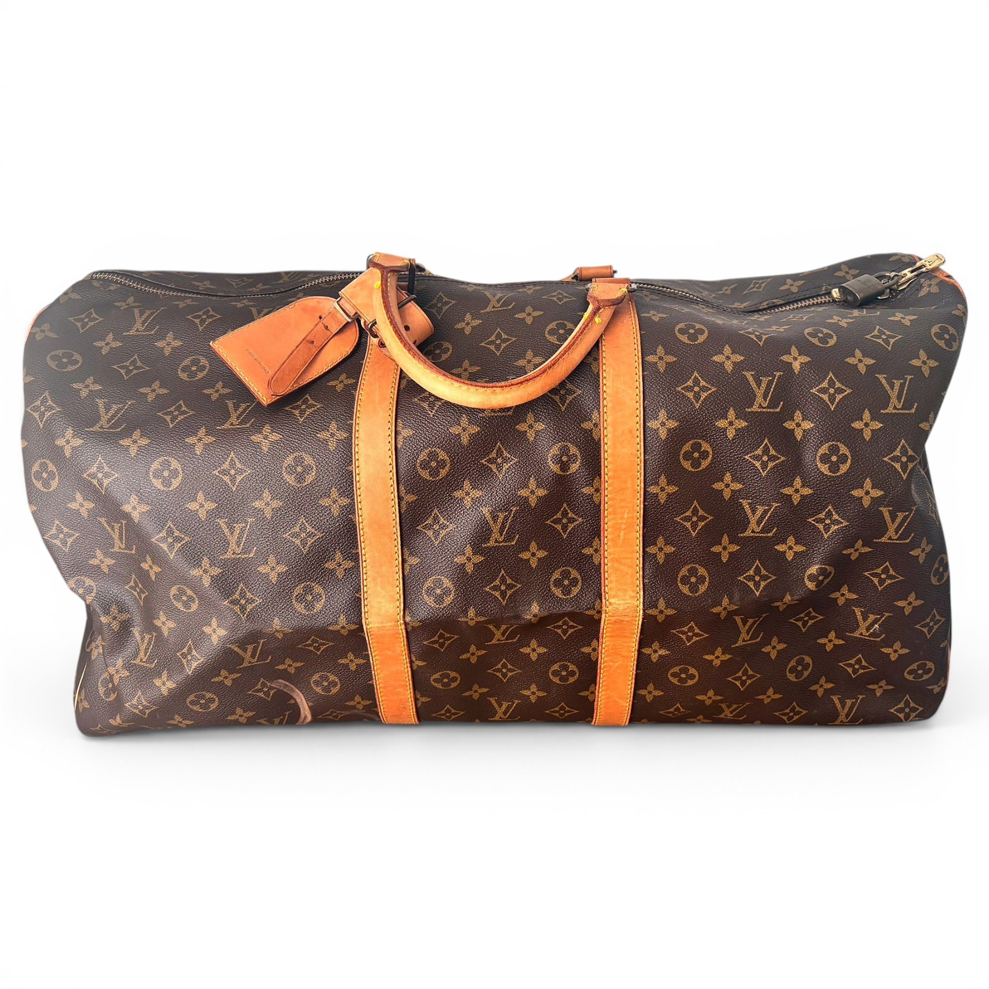 Keepall leather travel bag