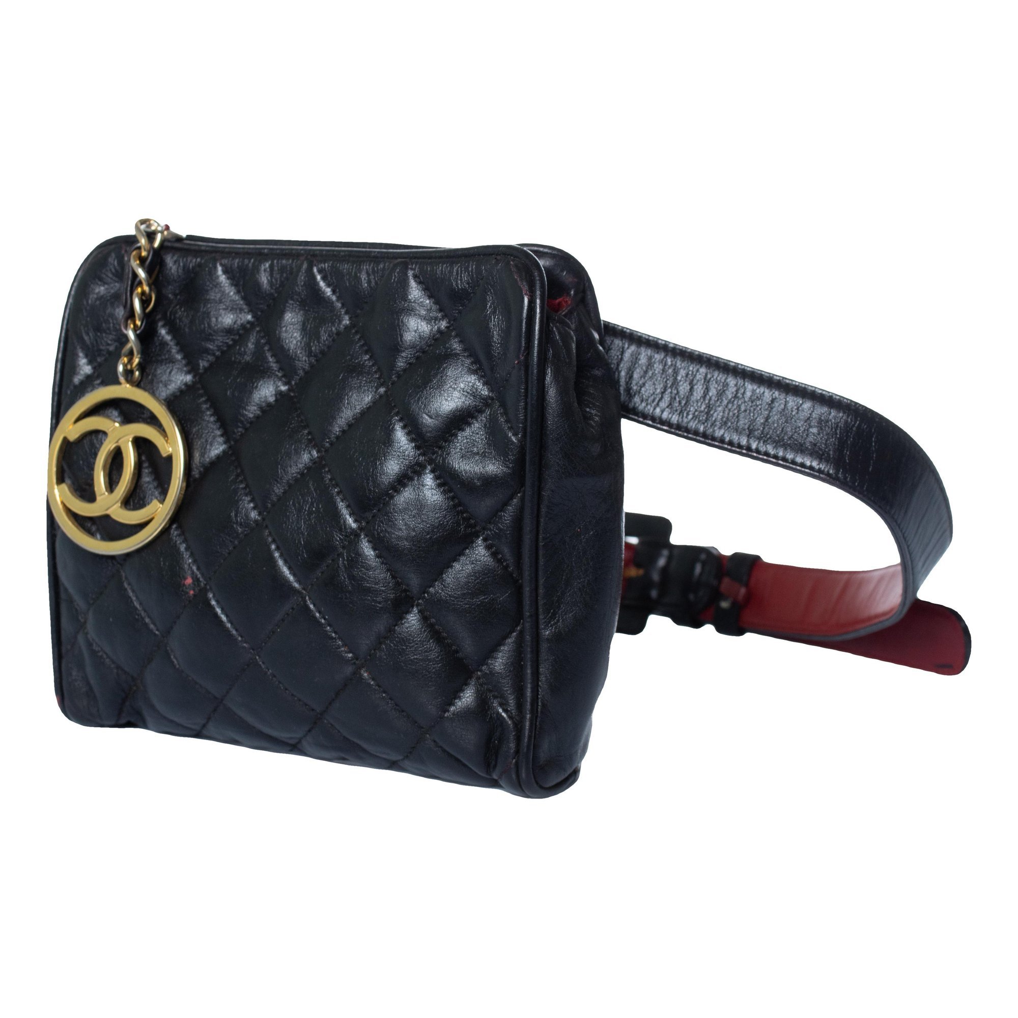 Leather clutch bag