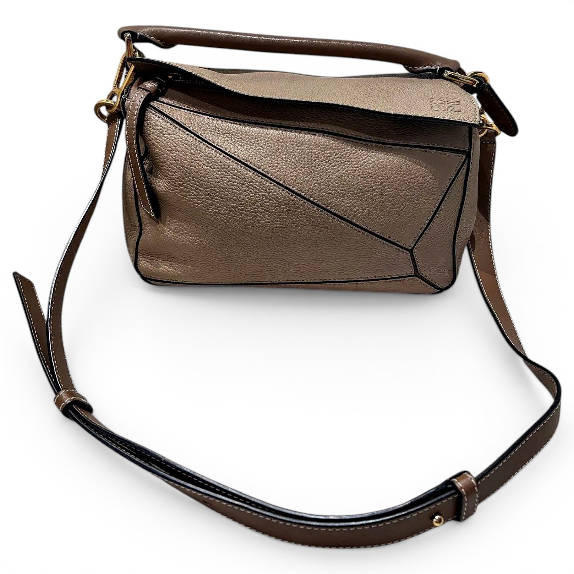 Puzzle leather crossbody bag