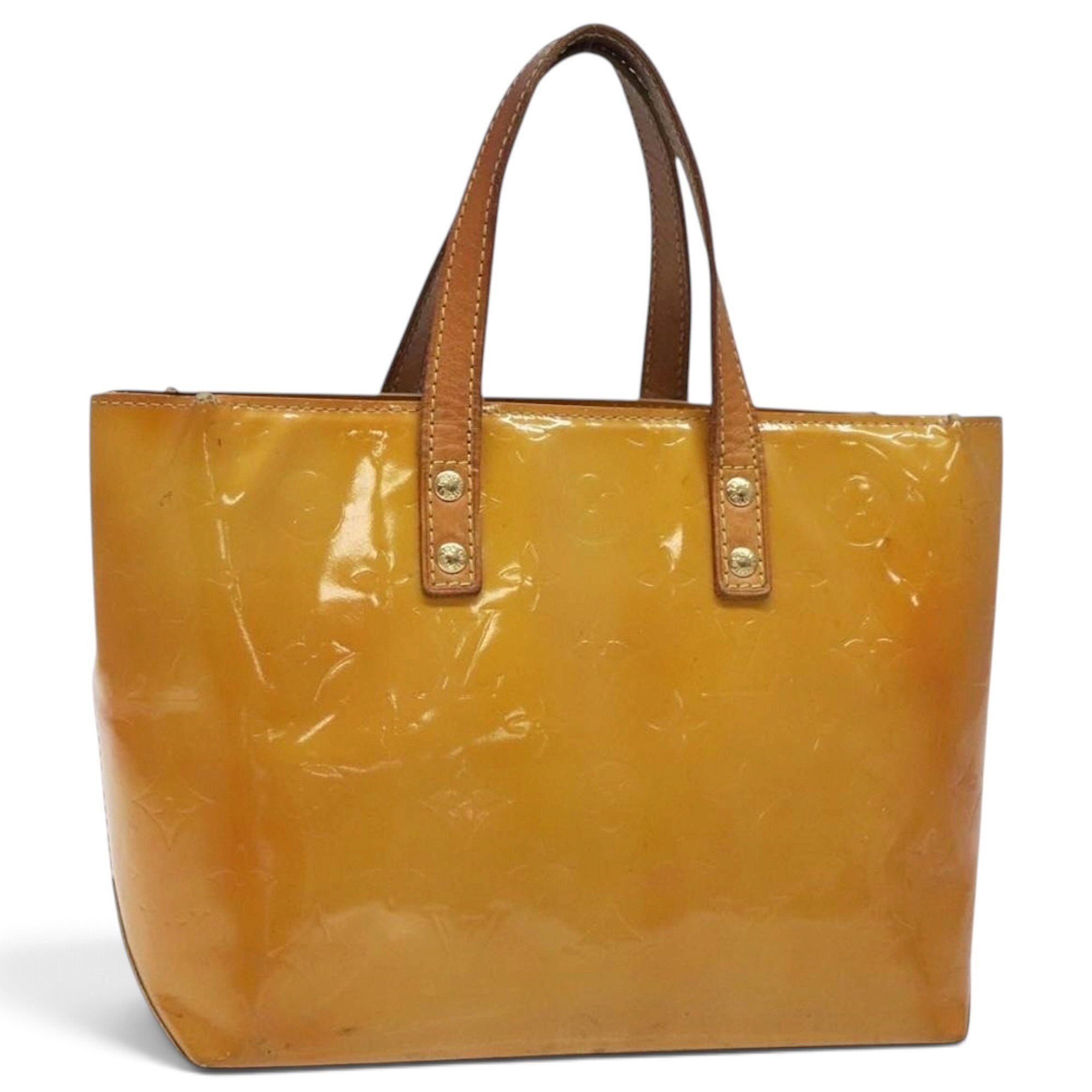Reade patent leather handbag