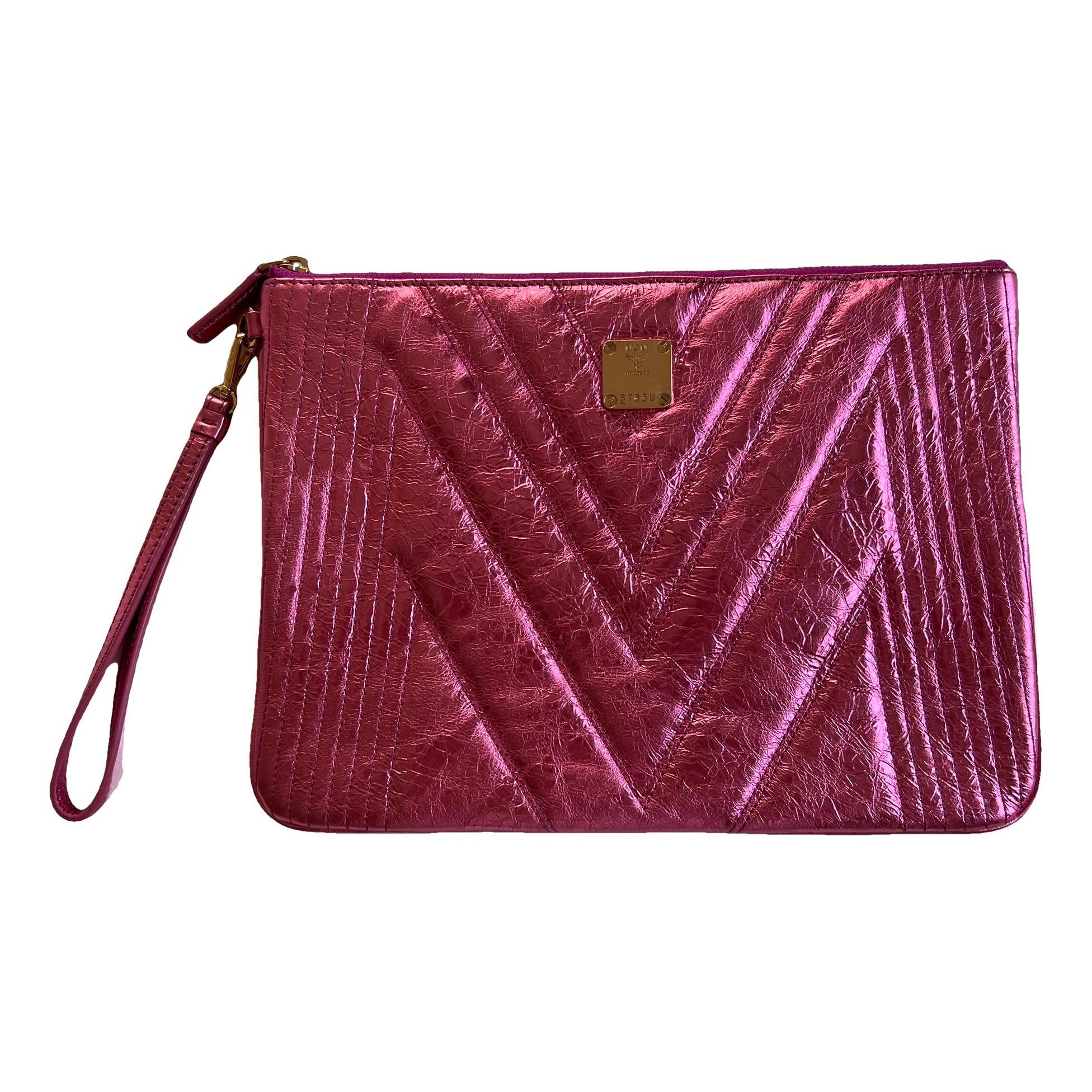 Leather clutch bag
