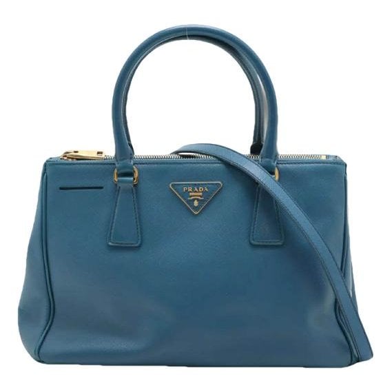 Double leather handbag