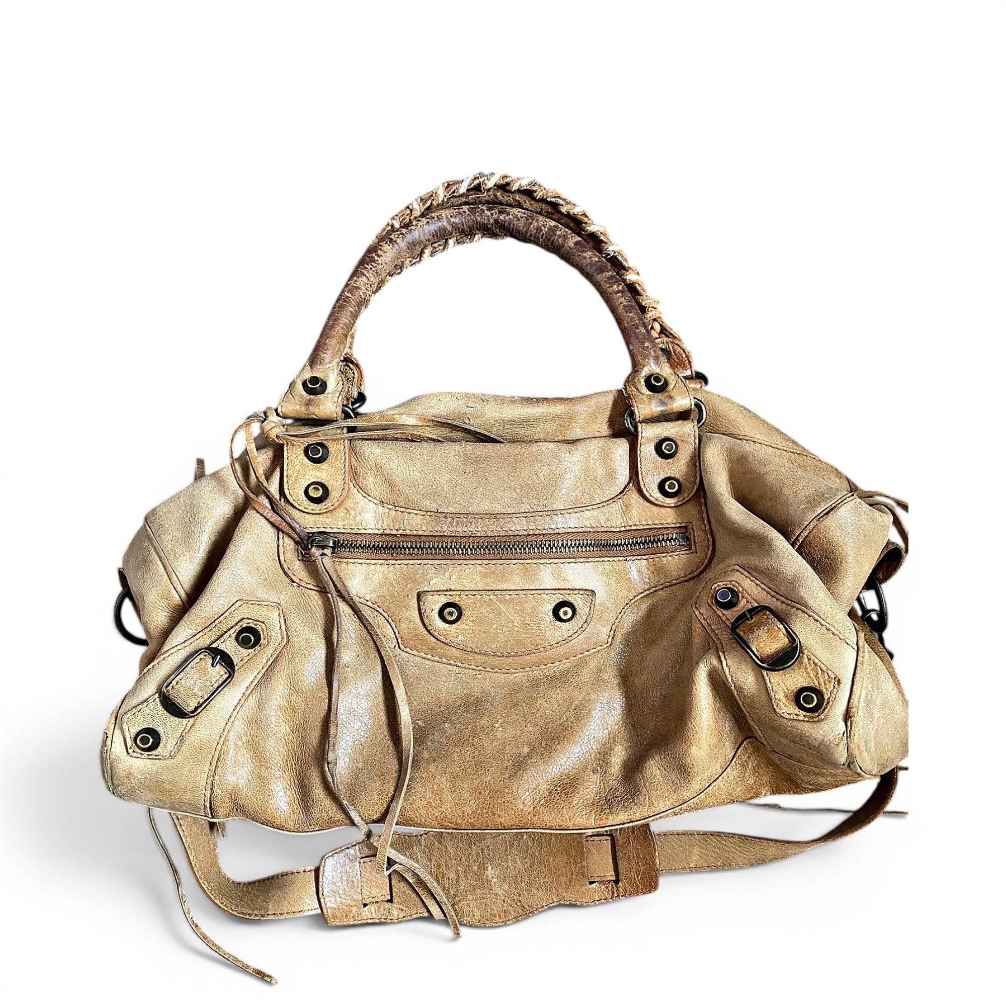 First leather handbag