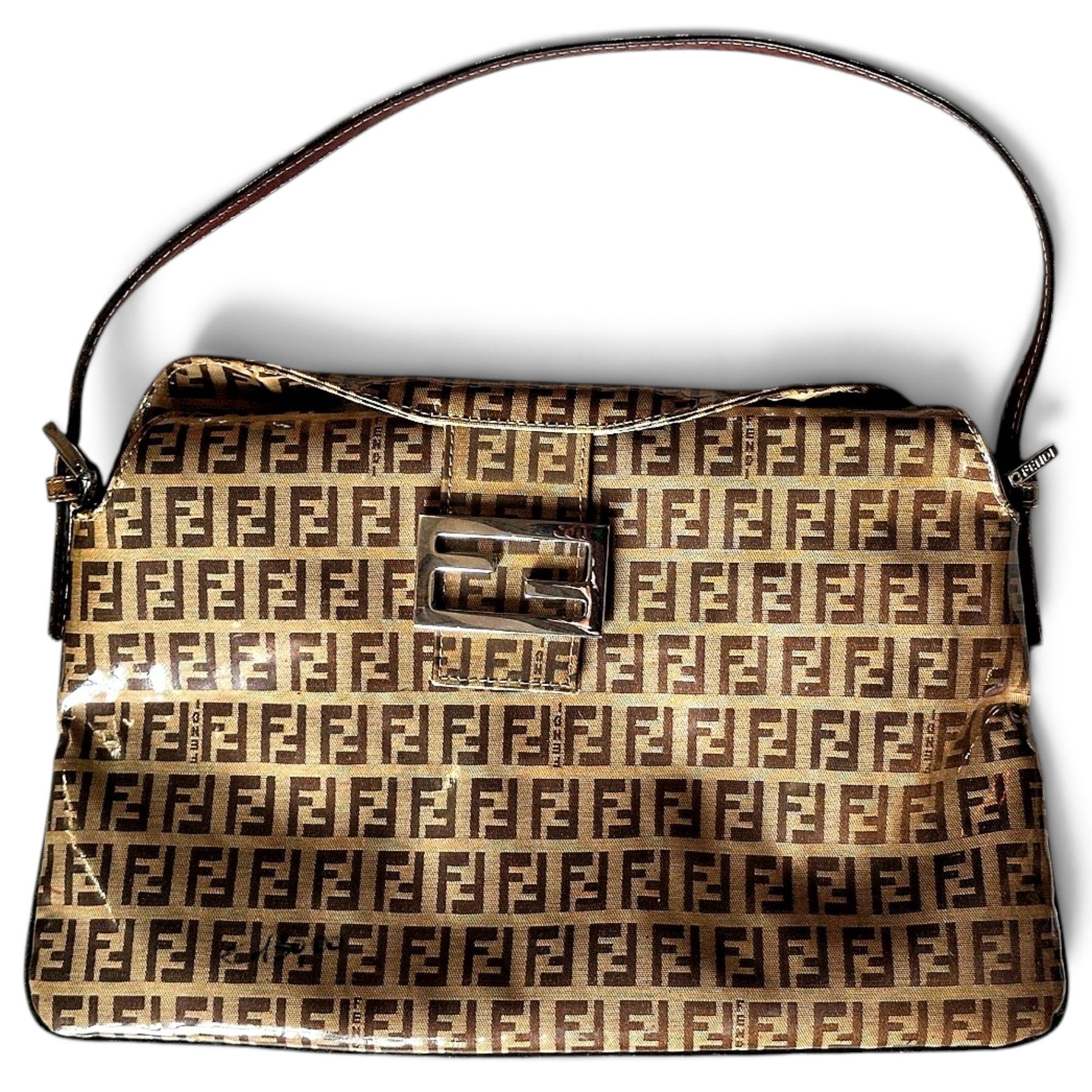Baguette vinyl handbag