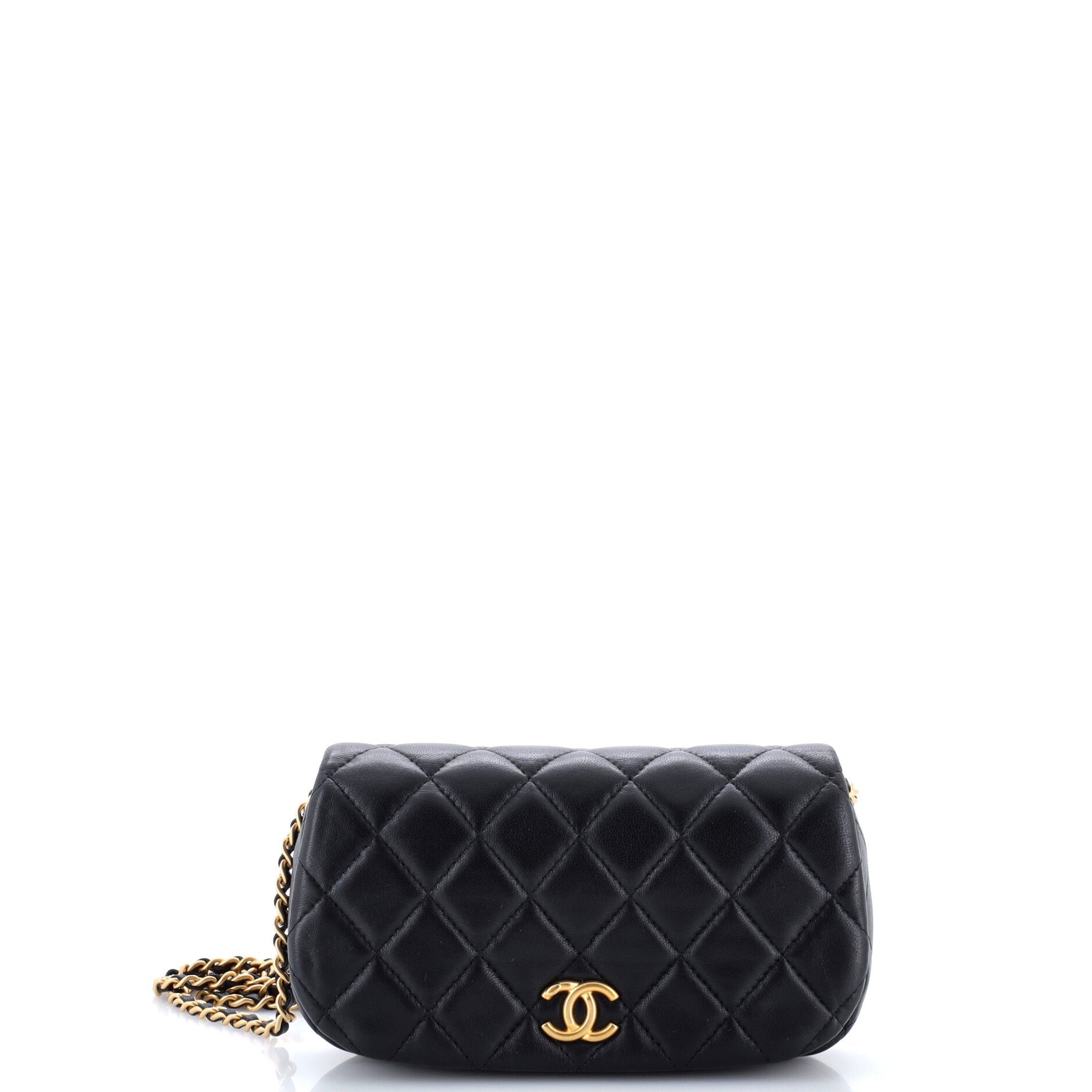 Coco Mail Clutch with Chain Quilted Calfskin