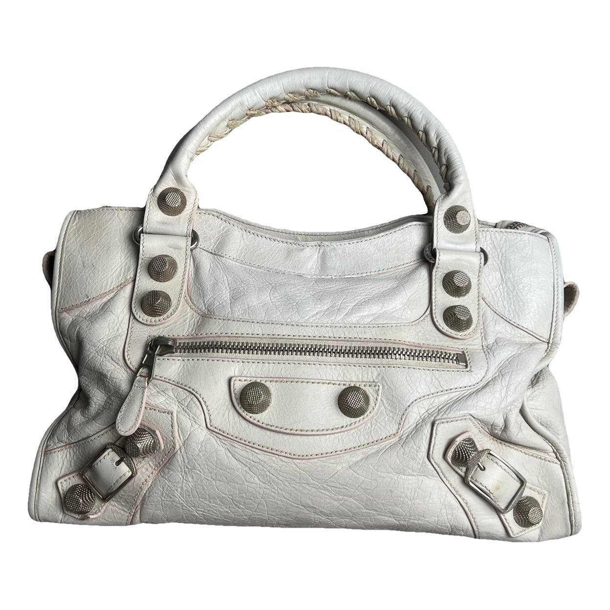 City leather handbag