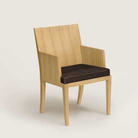 Reeditions J.-M. Frank par Hermès padded chair with armrests