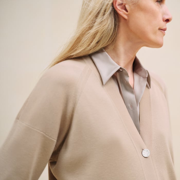 Beige Palomino Long-sleeve Cardigan