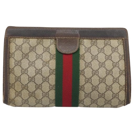 Leather clutch bag