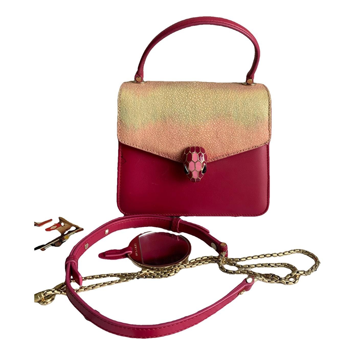 Serpenti leather handbag