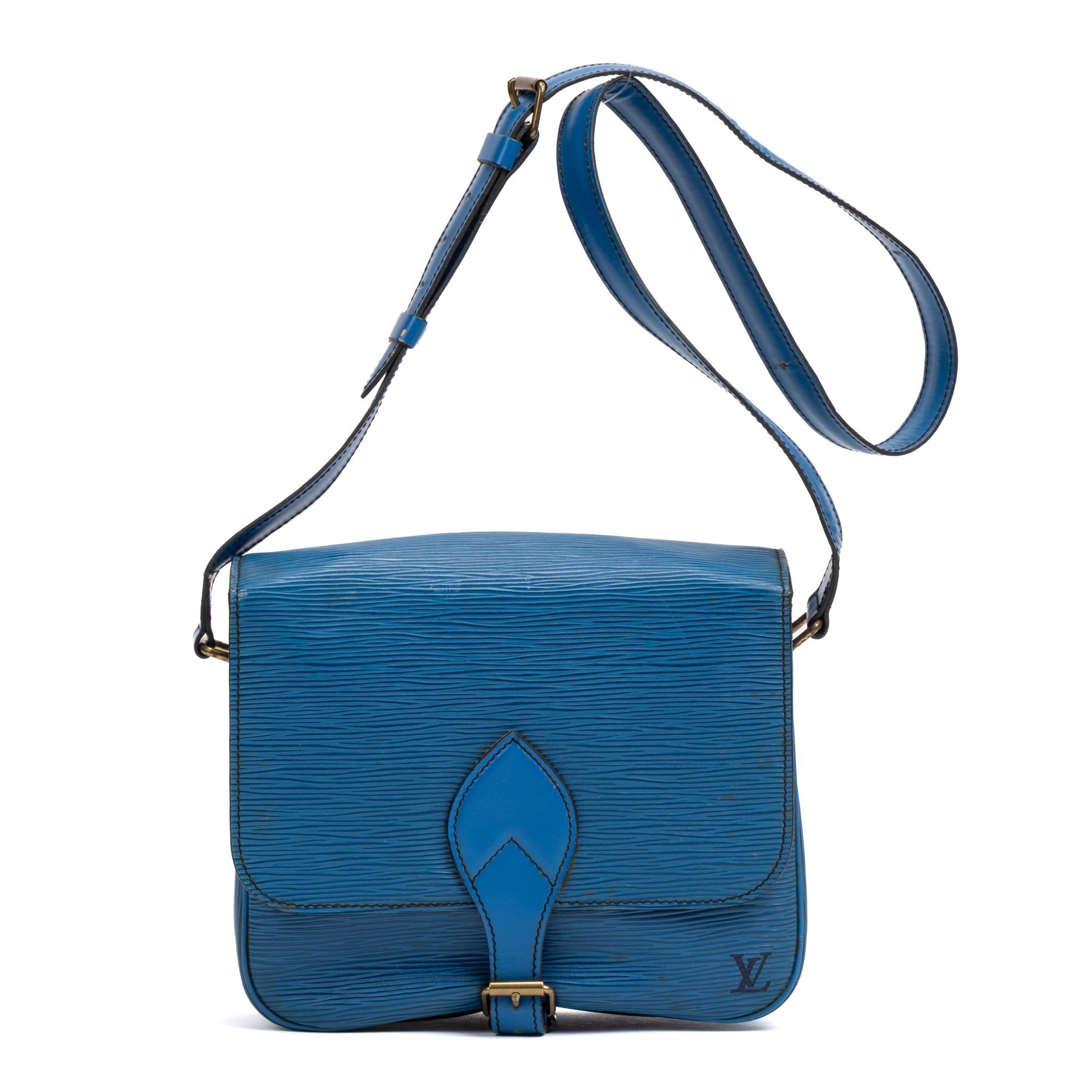 Cartouchière leather handbag