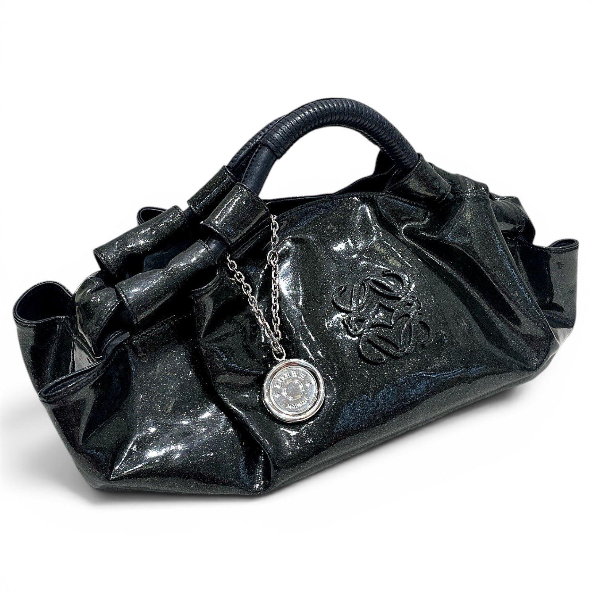 Paseo patent leather handbag