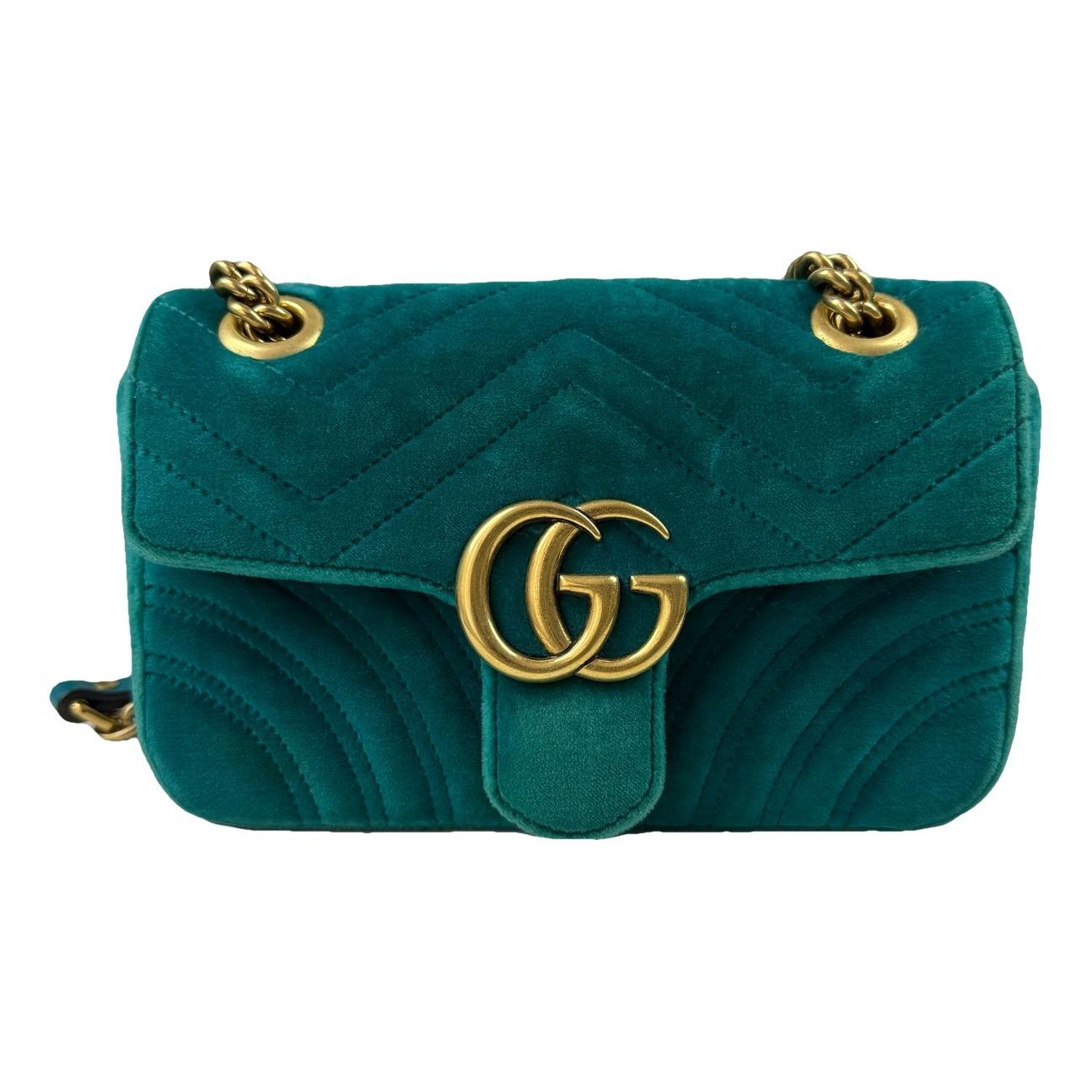 GG Marmont Chain Flap velvet bag