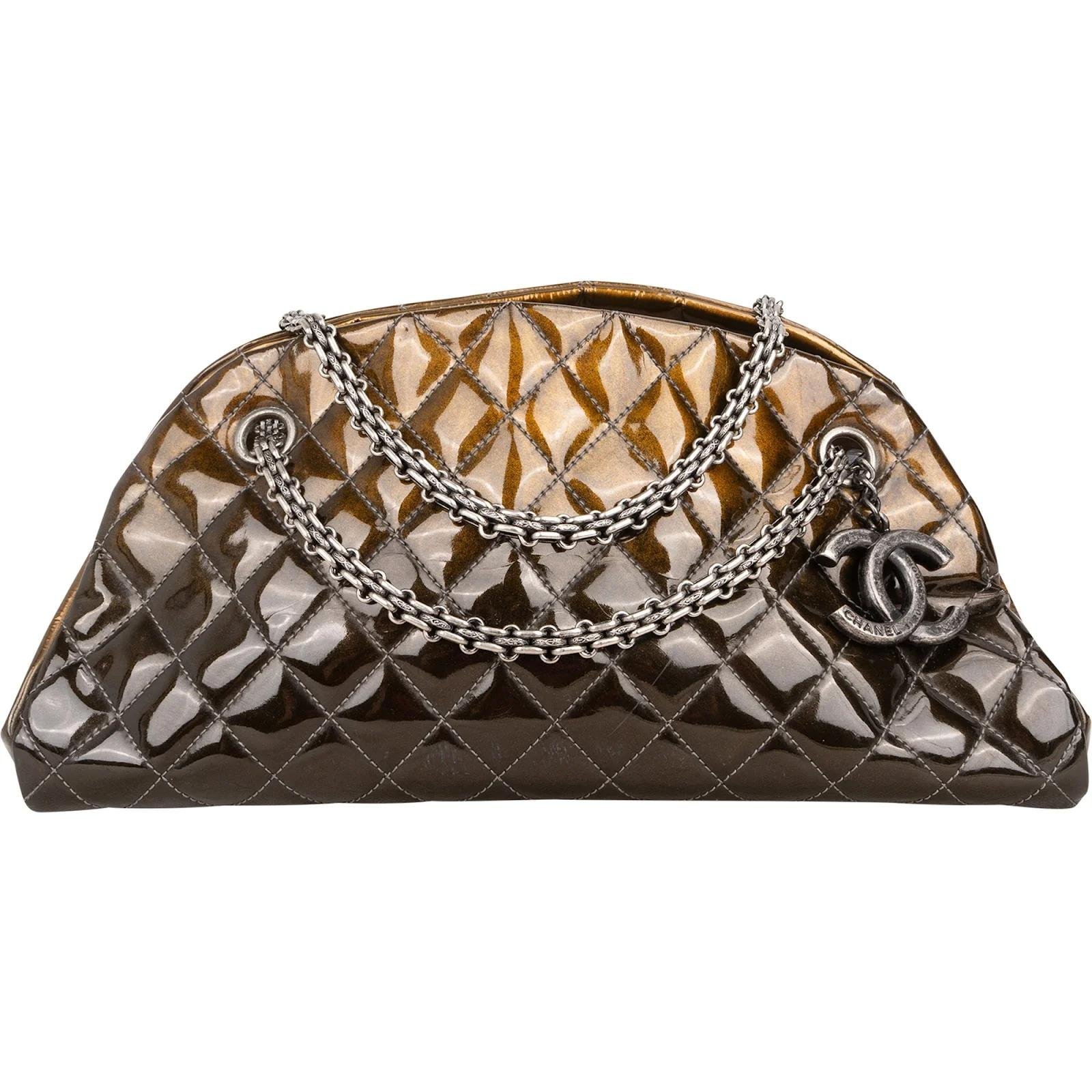 Mademoiselle patent leather handbag