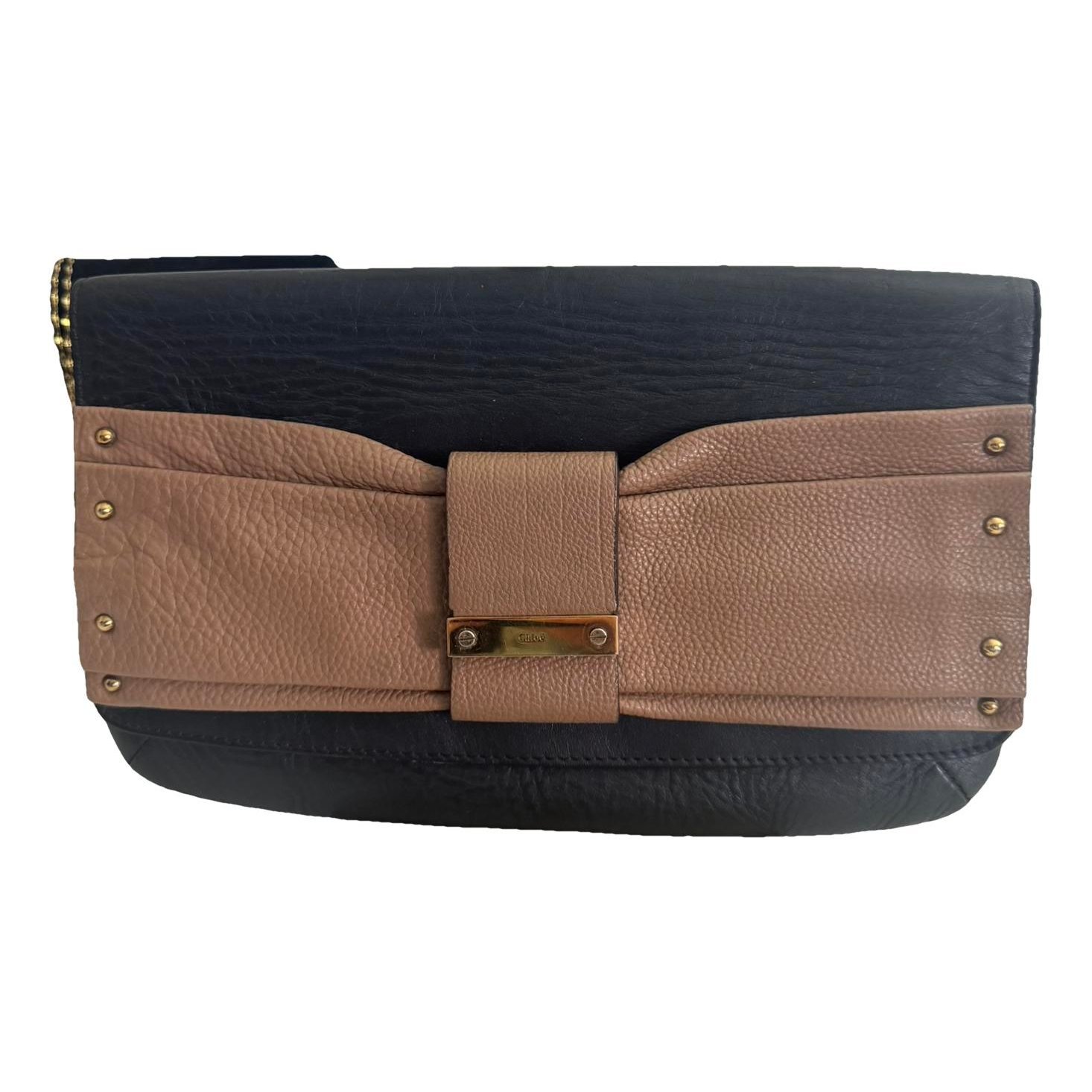 Leather clutch bag