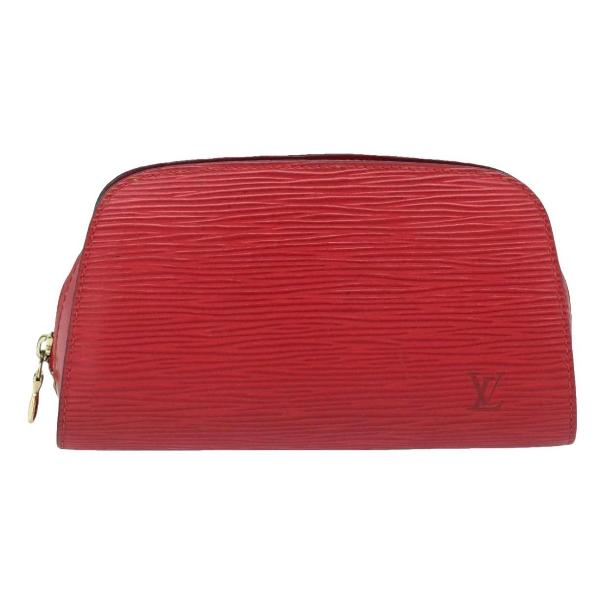 Leather clutch bag