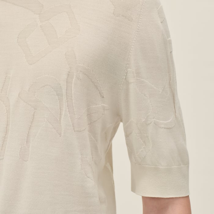 Écru "Calligraphie Equestre" Crewneck Sweater