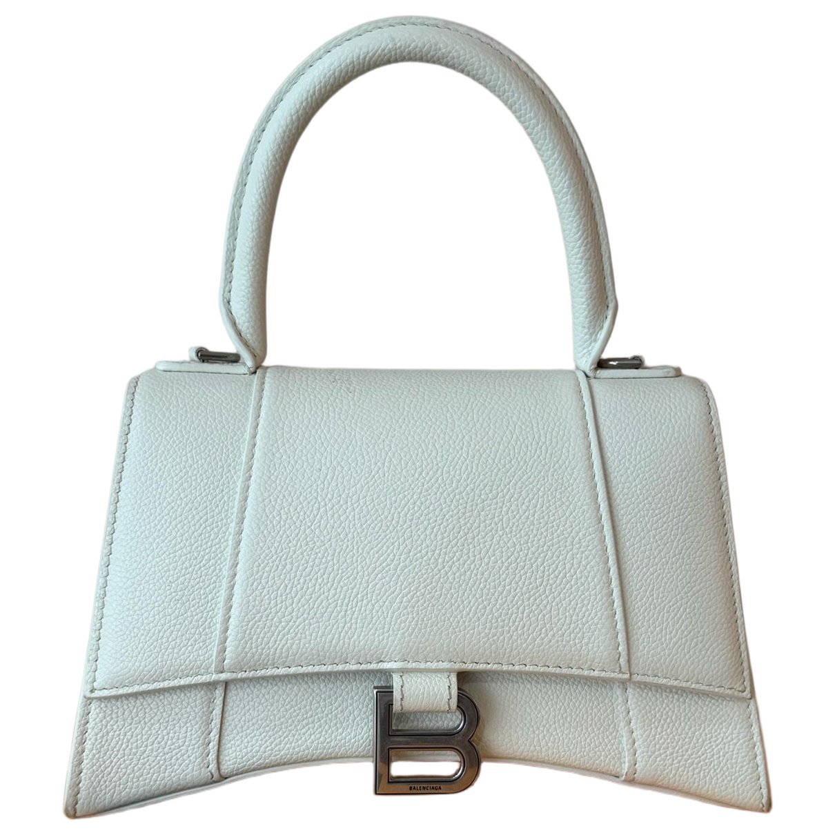 Hourglass leather handbag