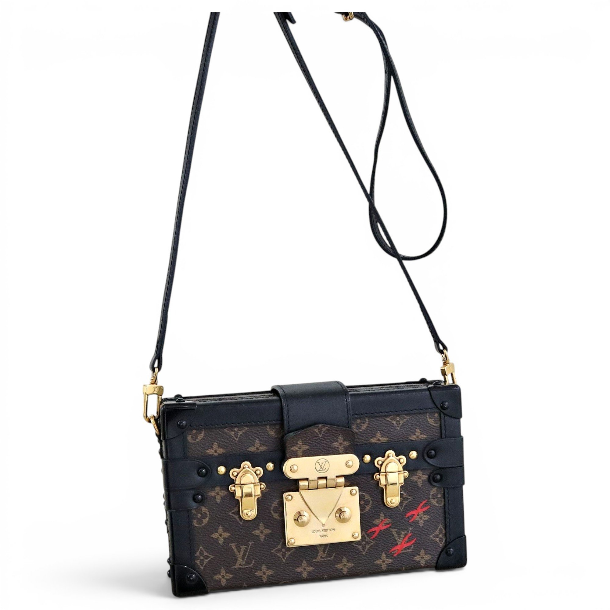 Petite Malle leather handbag