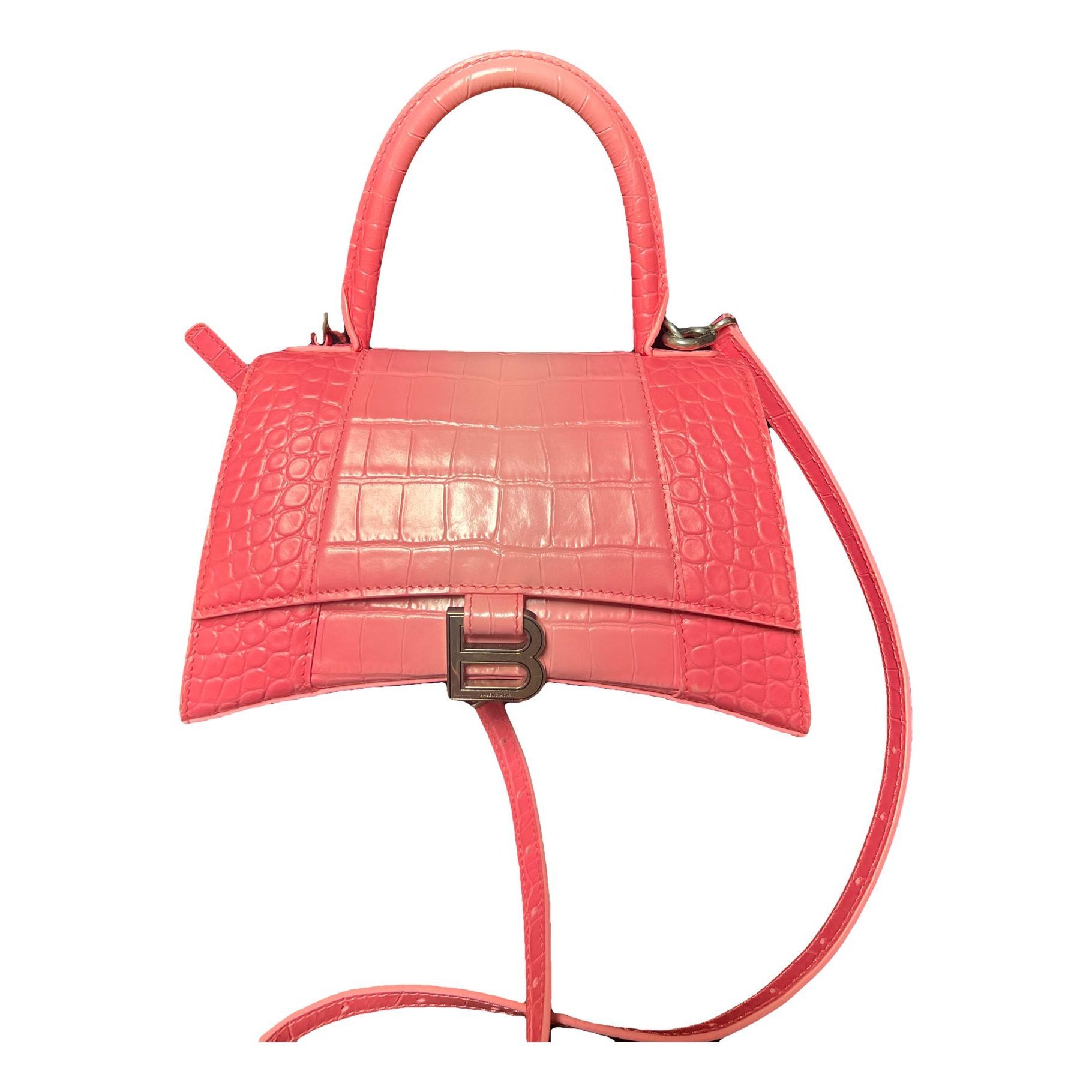 Hourglass leather crossbody bag