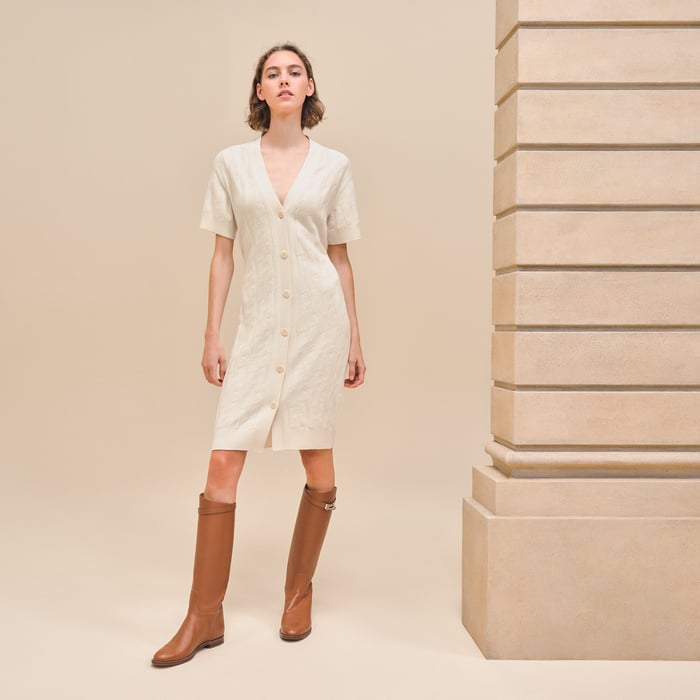 Blanc Naturel "H" Short-sleeve Dress