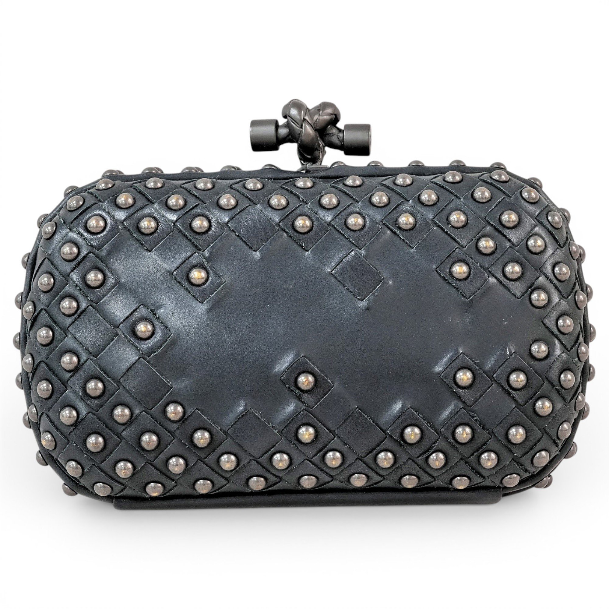 Pochette Knot leather clutch bag