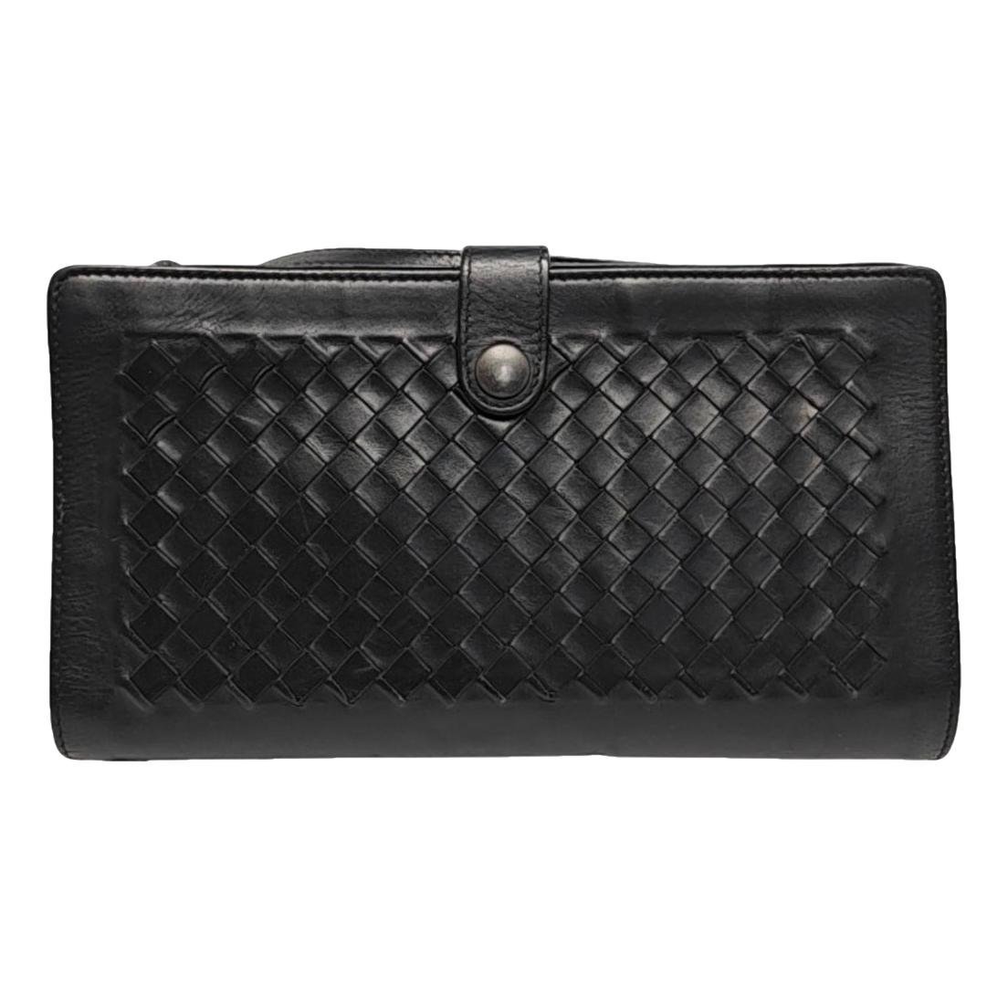 Leather clutch bag