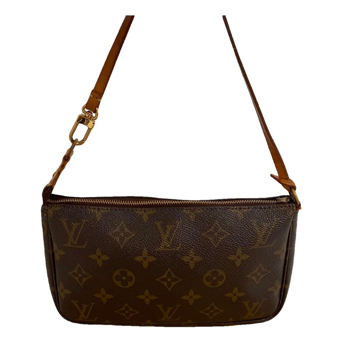 Leather clutch bag