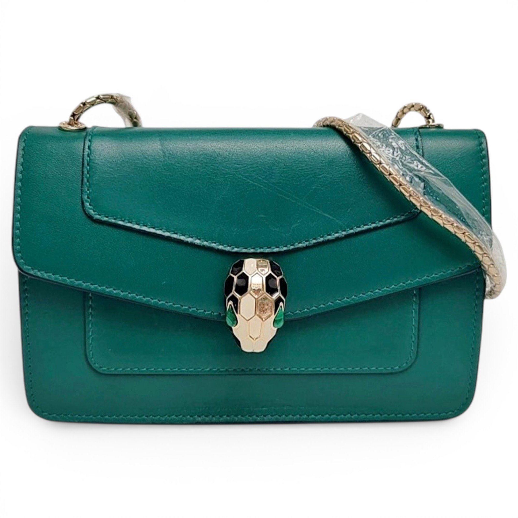 Serpenti leather handbag
