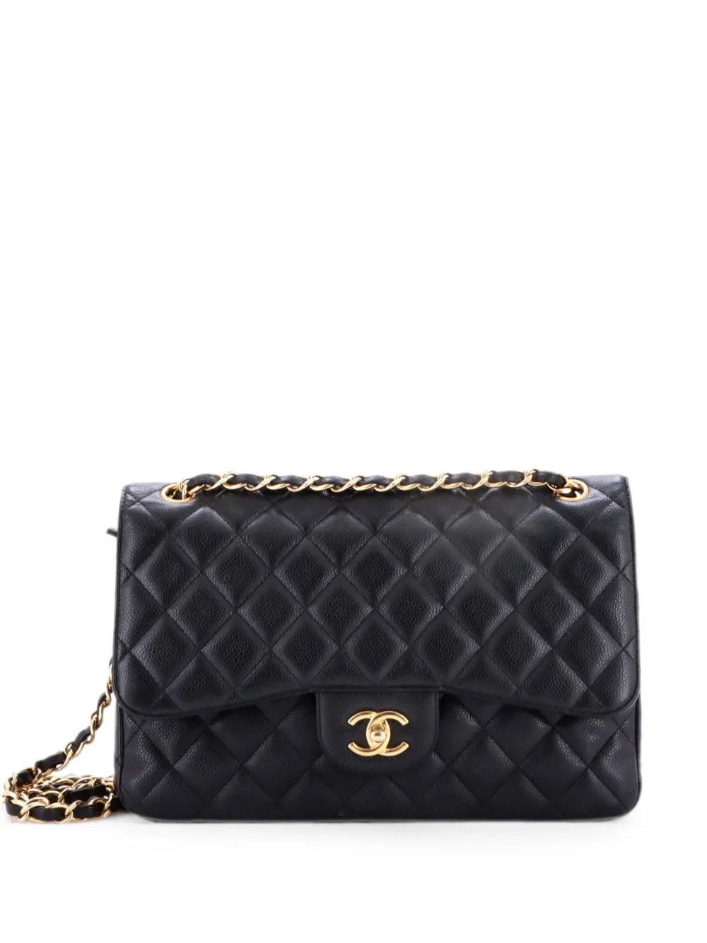 Classic Double Flap Bag Quilted Caviar Jumbo shoulder bag