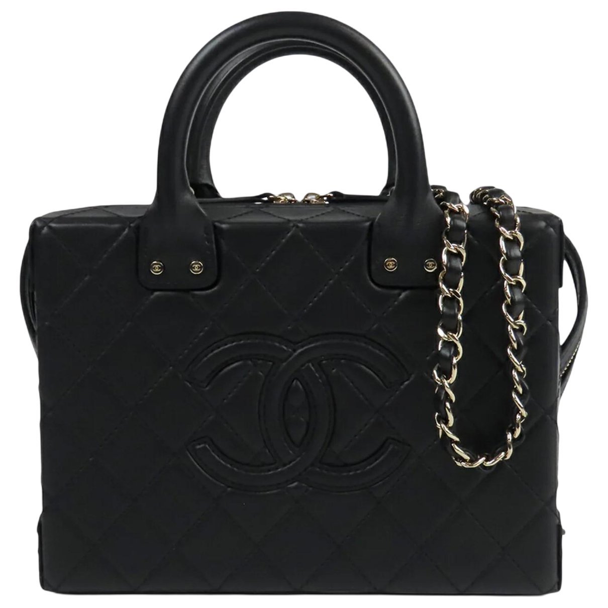 Vanity leather satchel