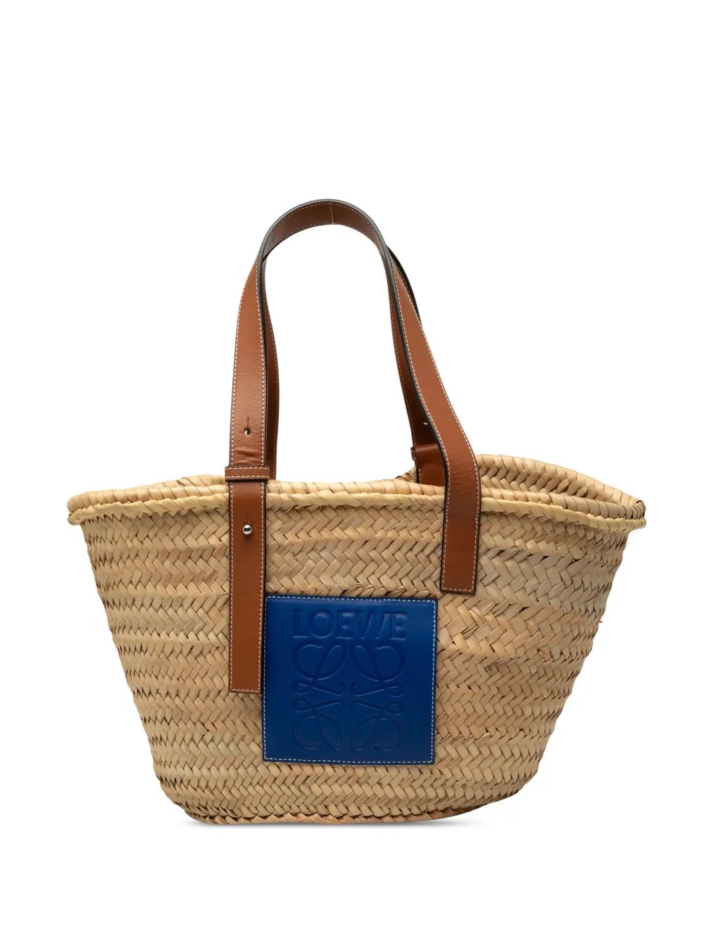 2019 Medium Raffia Anagram Basket tote bag