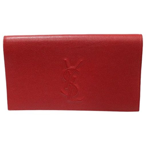 Leather clutch bag