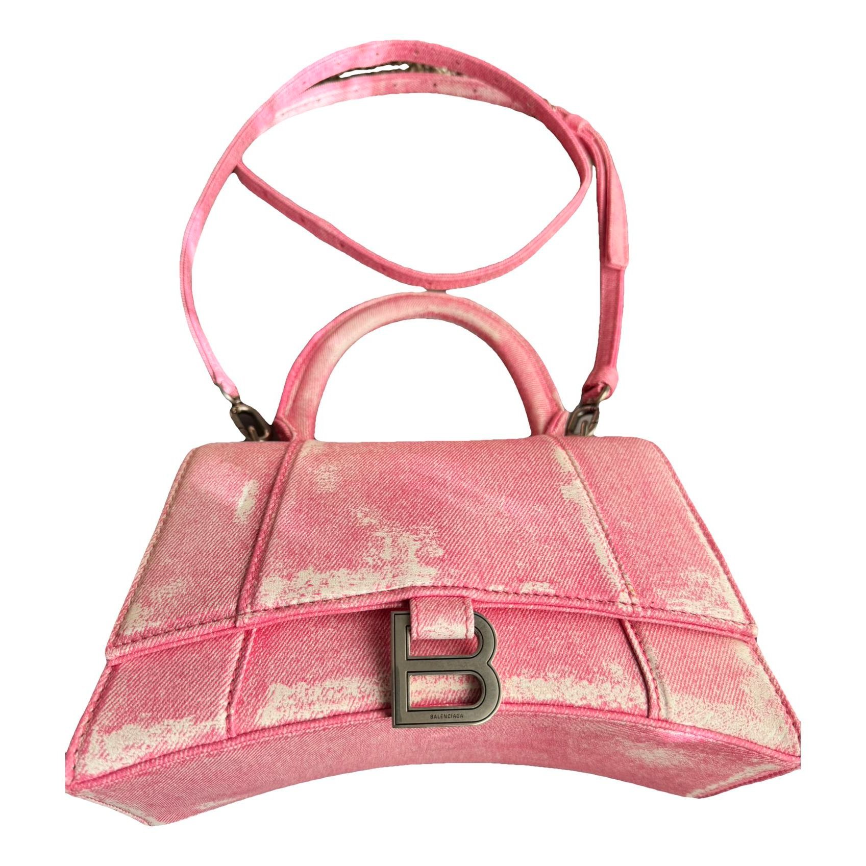 Hourglass leather crossbody bag