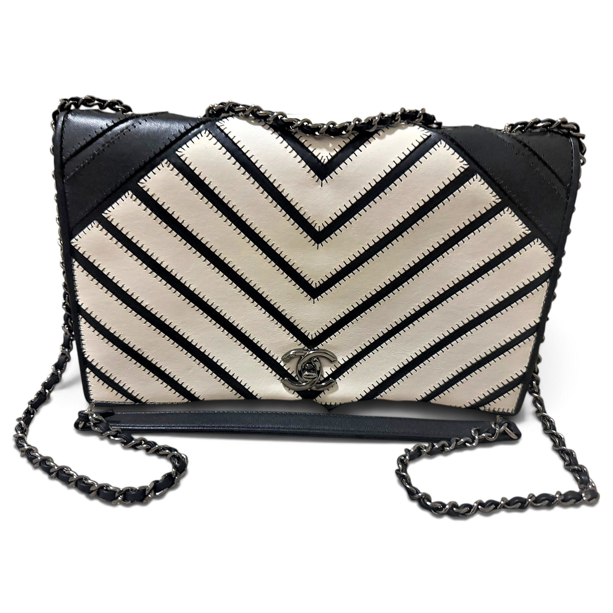 Statement leather handbag