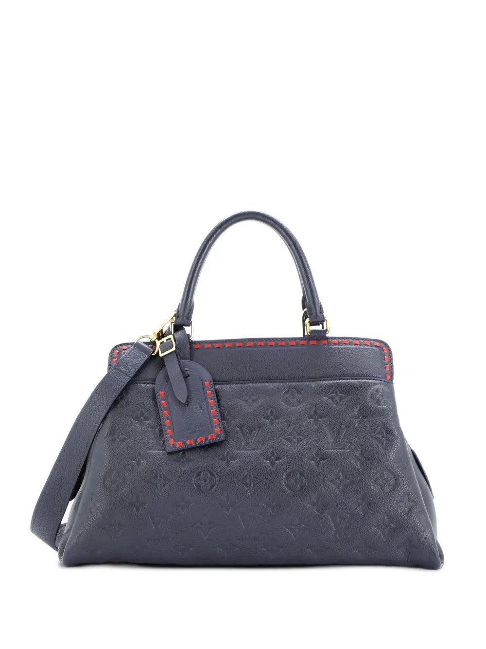 Vosges Handbag Whipstitch Monogram Empreinte Leather MM satchel