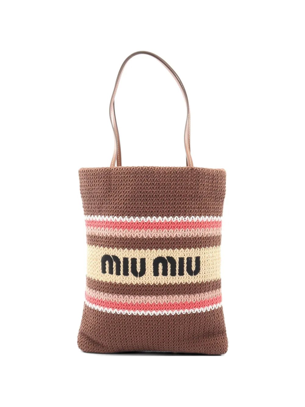 Tessuto Stripes crochet tote bag