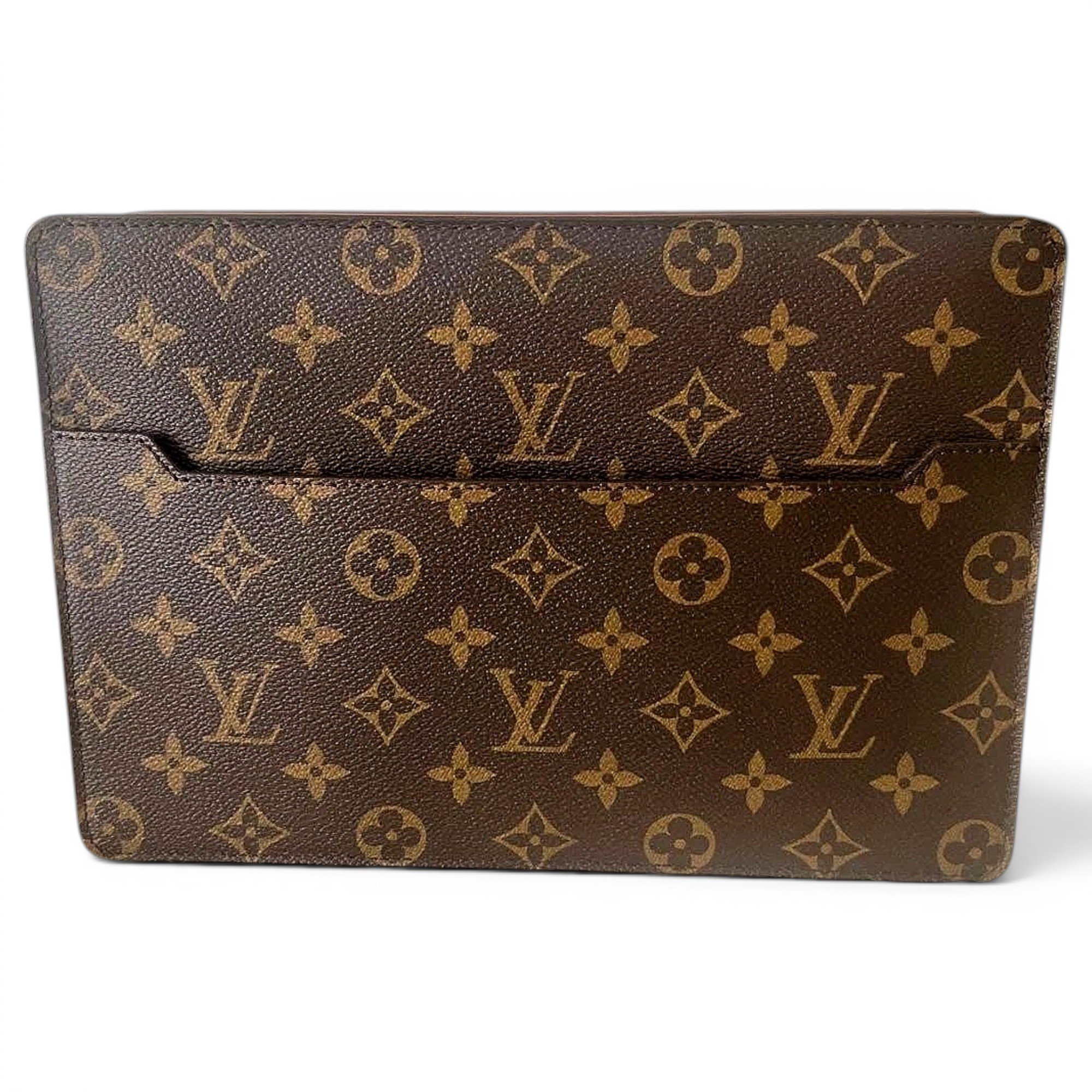 Leather clutch bag